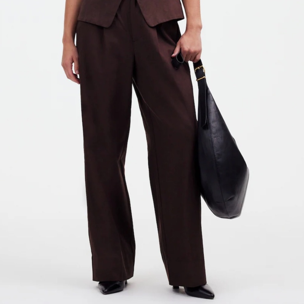 Madewell Slouchy Straight Pant | Dark Carob | Size 6